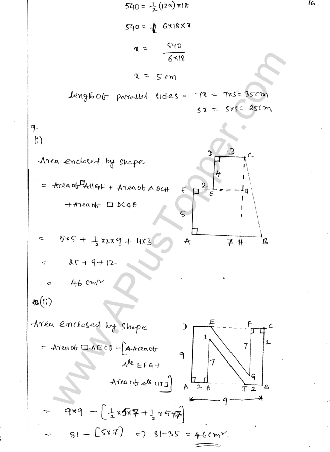 ML Aggarwal ICSE Solutions for Class 8 Maths Chapter 18 Mensuration 16