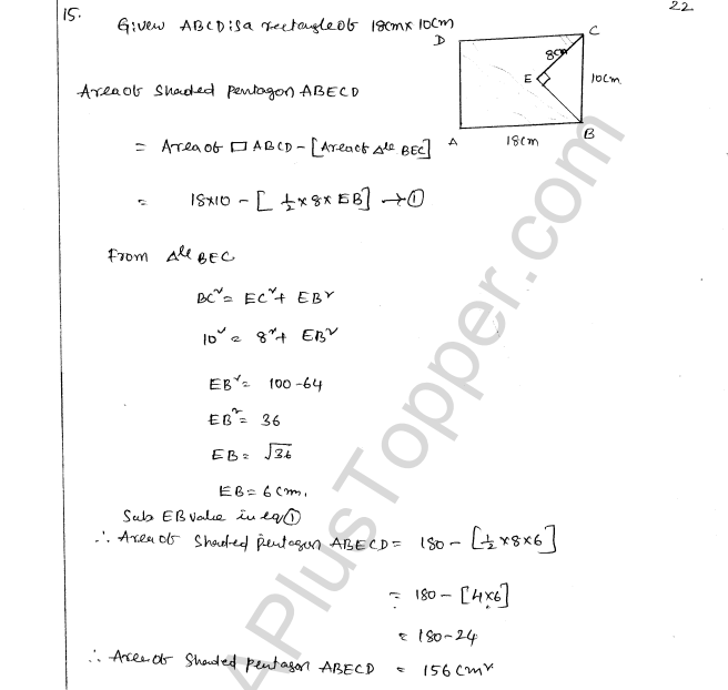 ML Aggarwal ICSE Solutions for Class 8 Maths Chapter 18 Mensuration 22