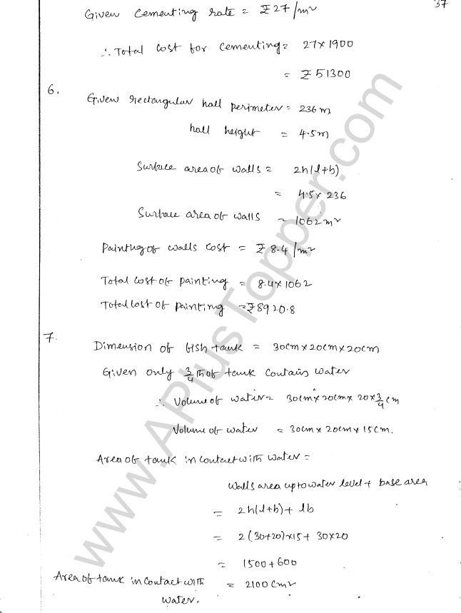 ML Aggarwal ICSE Solutions for Class 8 Maths Chapter 18 Mensuration 37