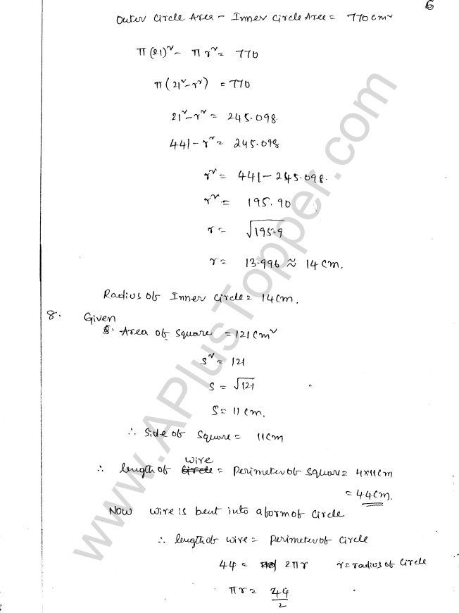 ML Aggarwal ICSE Solutions for Class 8 Maths Chapter 18 Mensuration 6