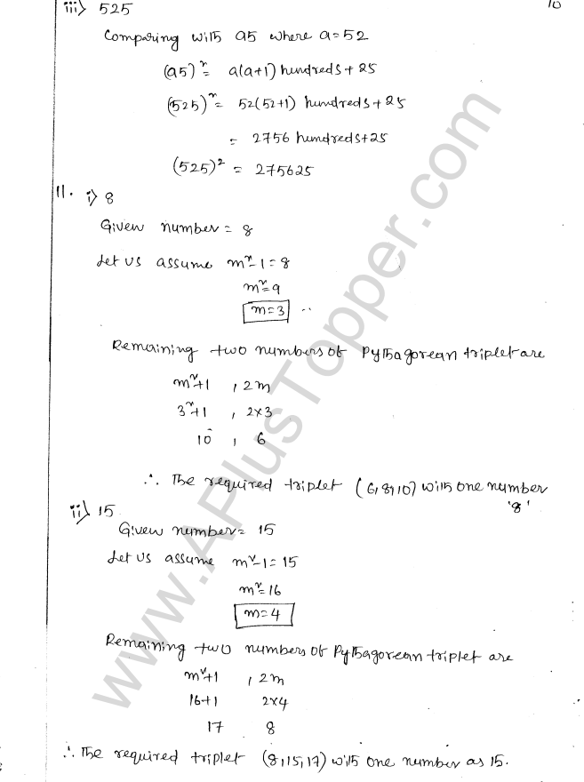 ML Aggarwal ICSE Solutions for Class 8 Maths Chapter 3 Squares and Square Roots 11