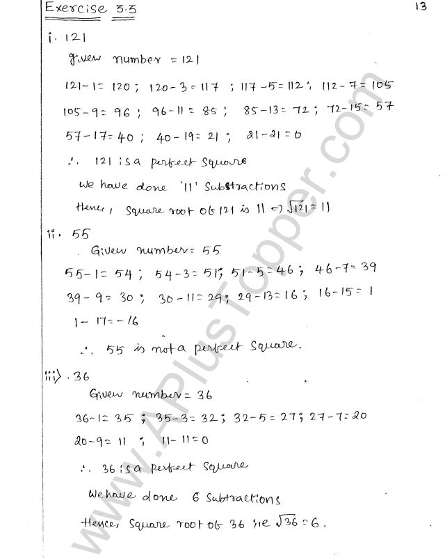 ML Aggarwal ICSE Solutions for Class 8 Maths Chapter 3 Squares and Square Roots 14