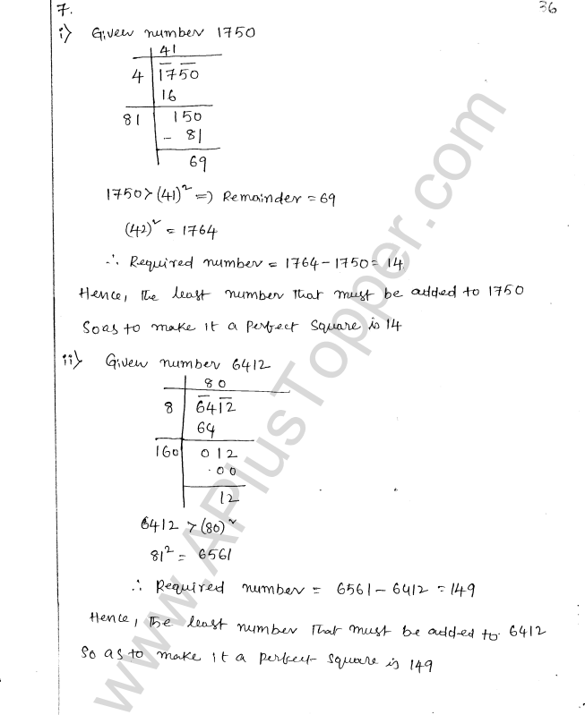 ML Aggarwal ICSE Solutions for Class 8 Maths Chapter 3 Squares and Square Roots 38