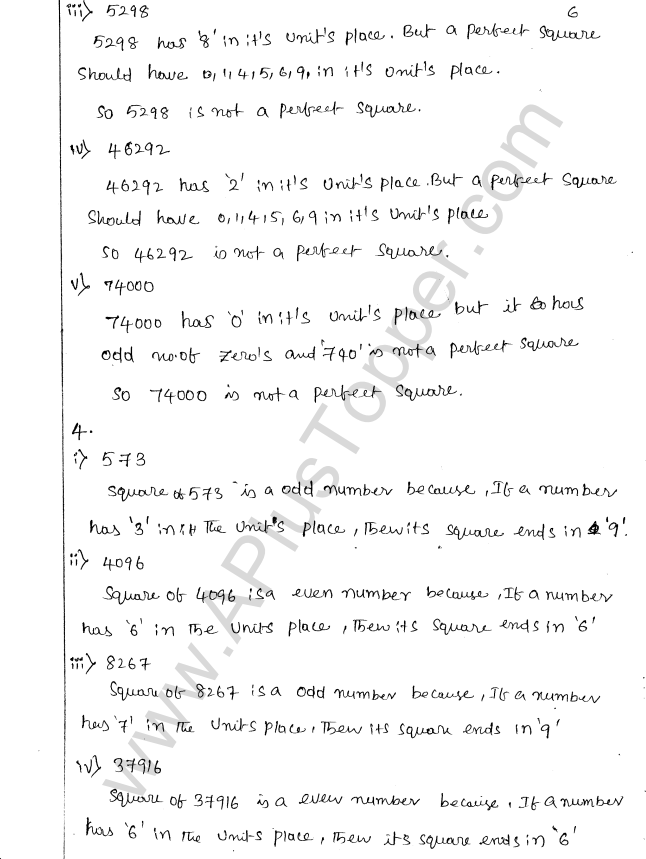 ML Aggarwal ICSE Solutions for Class 8 Maths Chapter 3 Squares and Square Roots 7