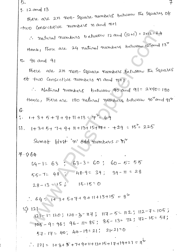 ML Aggarwal ICSE Solutions for Class 8 Maths Chapter 3 Squares and Square Roots 8