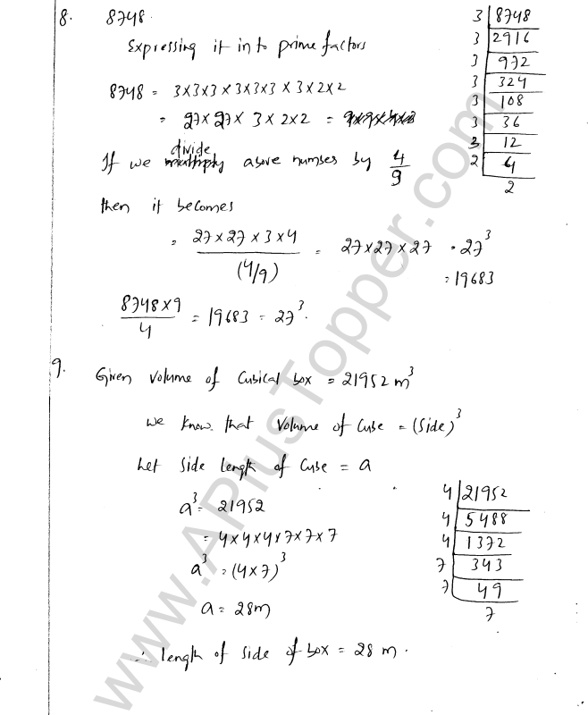 ML Aggarwal ICSE Solutions for Class 8 Maths Chapter 4 Cubes and Cube Roots 18