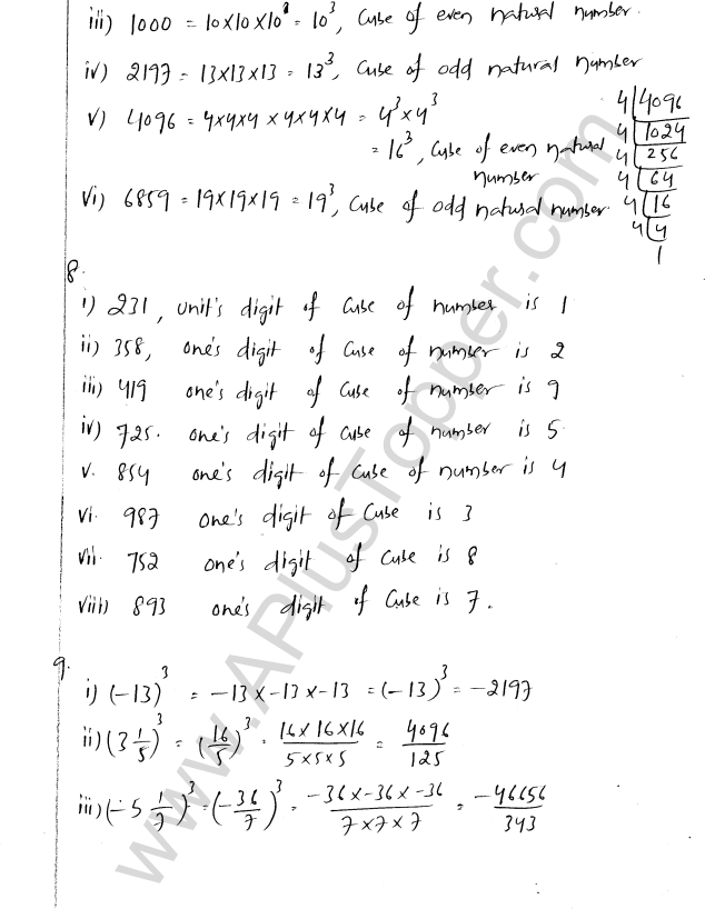 ML Aggarwal ICSE Solutions for Class 8 Maths Chapter 4 Cubes and Cube Roots 8