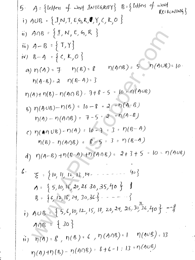 ML Aggarwal ICSE Solutions for Class 8 Maths Chapter 6 Operation on sets Venn Diagrams 3