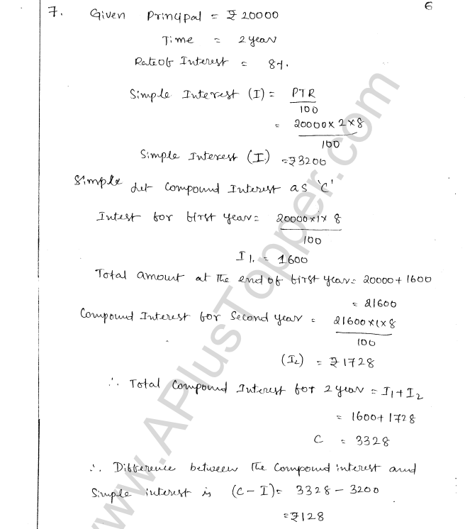 ML Aggarwal ICSE Solutions for Class 8 Maths Chapter 8 Simple and Compound Interest 11