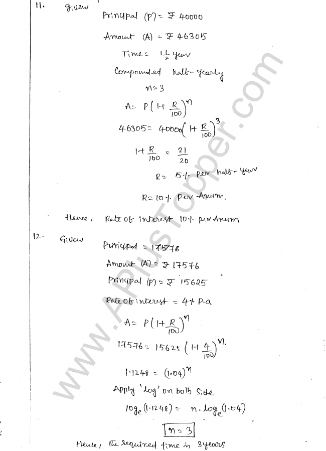 ML Aggarwal ICSE Solutions for Class 8 Maths Chapter 8 Simple and Compound Interest 20