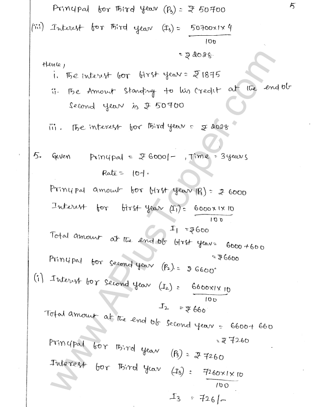 ML Aggarwal ICSE Solutions for Class 8 Maths Chapter 8 Simple and Compound Interest 9