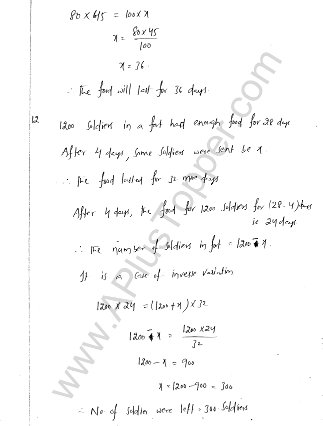 ML Aggarwal ICSE Solutions for Class 8 Maths Chapter 9 Direct and Inverse Variation 14