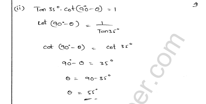 ML Aggarwal ICSE Solutions for Class 9 Maths Chapter 18 Trigonometric Ratios and Standard Angles Q1.41