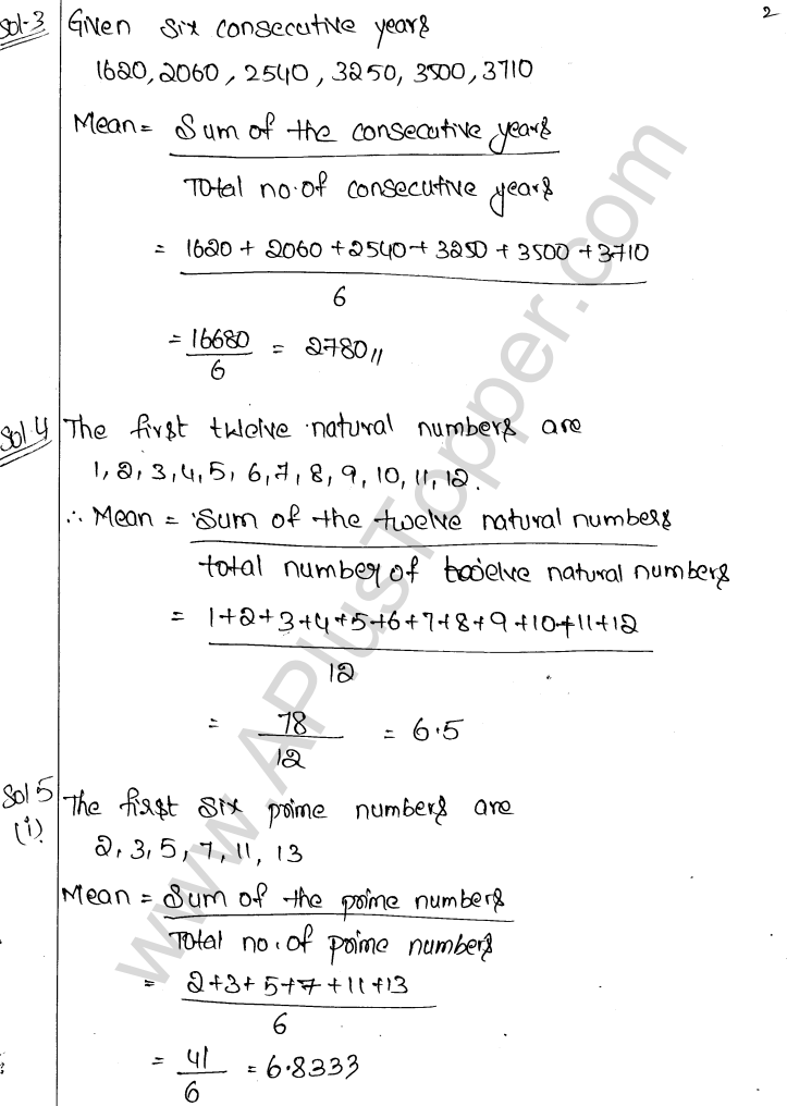 ML Aggarwal ICSE Solutions for Class 9 Maths Chapter 20 Statistics Q1.2