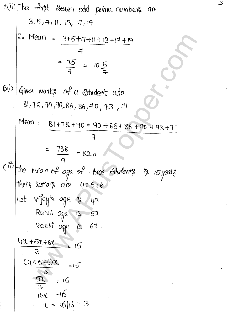 ML Aggarwal ICSE Solutions for Class 9 Maths Chapter 20 Statistics Q1.3