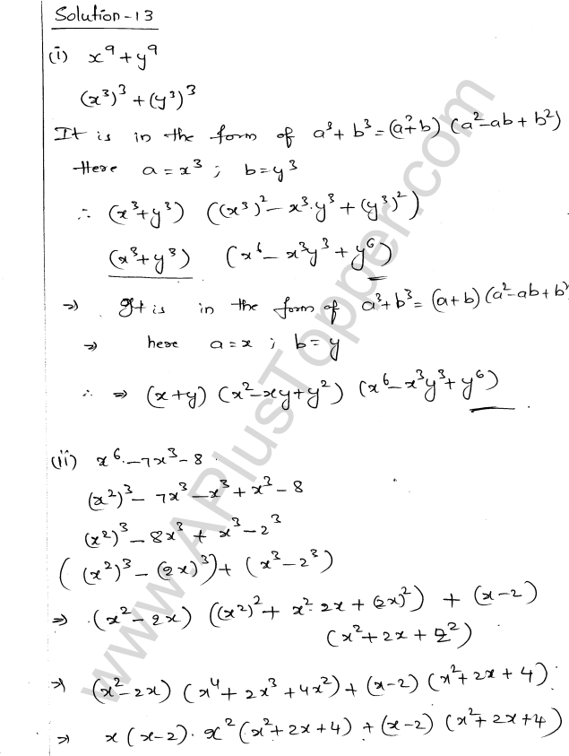 ML Aggarwal ICSE Solutions for Class 9 Maths Chapter 4 Factorisation img-48