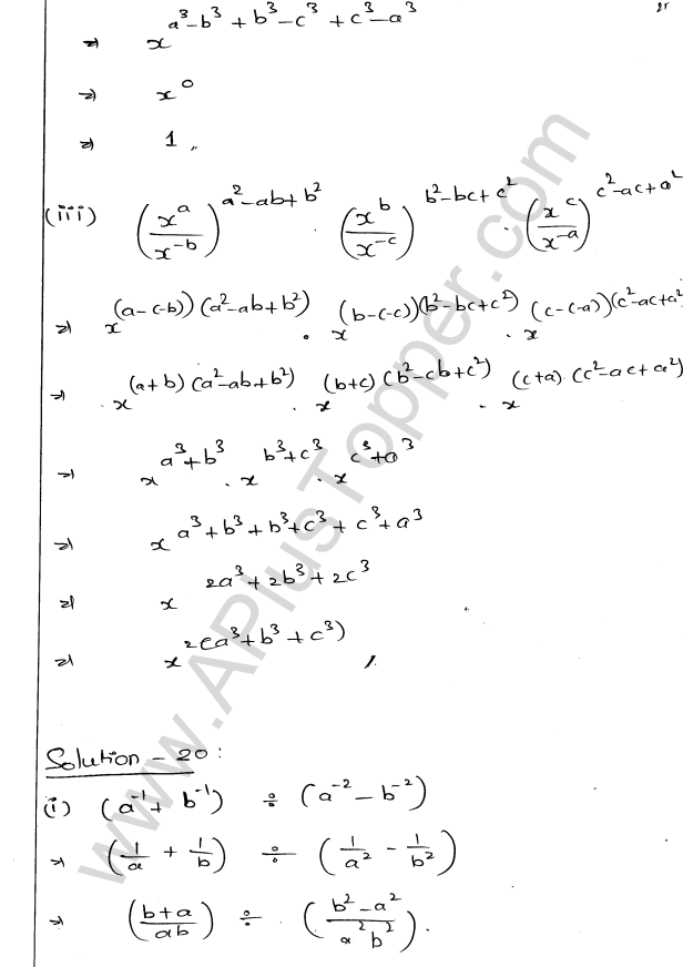 ML Aggarwal ICSE Solutions for Class 9 Maths Chapter 8 Indices Q1.25