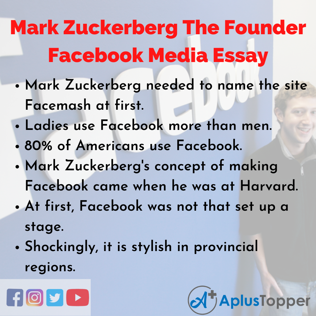 Mark Zuckerberg The Founder Facebook Media Essay