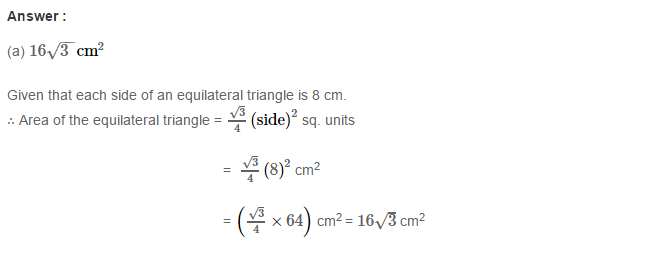 Mensuration RS Aggarwal Class 7 Maths Solutions CCE Test Paper 18.1