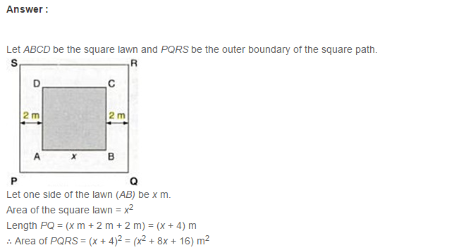 Mensuration RS Aggarwal Class 7 Maths Solutions CCE Test Paper 5.1