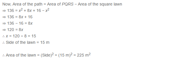 Mensuration RS Aggarwal Class 7 Maths Solutions CCE Test Paper 5.2