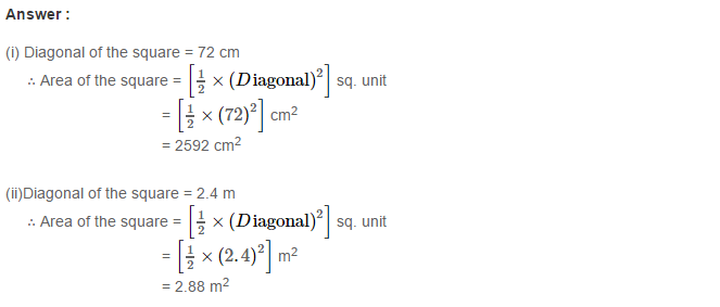 Mensuration RS Aggarwal Class 7 Maths Solutions Exercise 20A 12.1