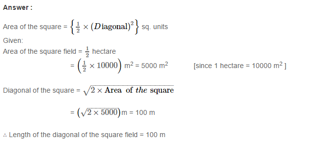 Mensuration RS Aggarwal Class 7 Maths Solutions Exercise 20A 14.1