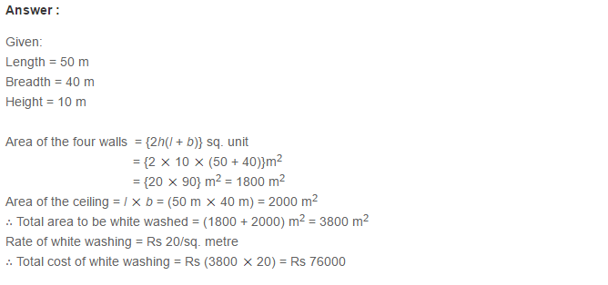 Mensuration RS Aggarwal Class 7 Maths Solutions Exercise 20A 17.1