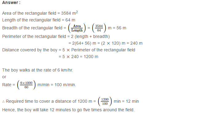 Mensuration RS Aggarwal Class 7 Maths Solutions Exercise 20A 5.1