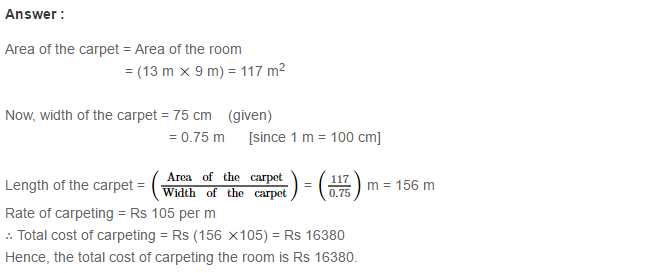 Mensuration RS Aggarwal Class 7 Maths Solutions Exercise 20A 7.1