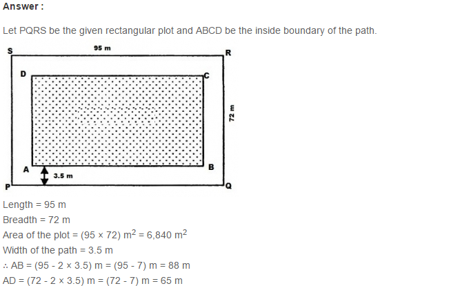 Mensuration RS Aggarwal Class 7 Maths Solutions Exercise 20B 3.1