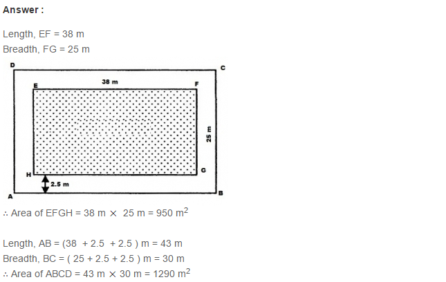 Mensuration RS Aggarwal Class 7 Maths Solutions Exercise 20B 5.1