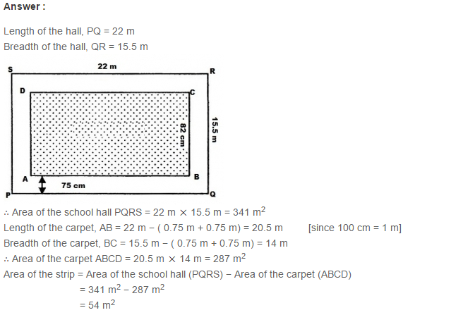 Mensuration RS Aggarwal Class 7 Maths Solutions Exercise 20B 9.1