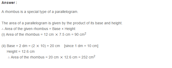 Mensuration RS Aggarwal Class 7 Maths Solutions Exercise 20C 11.1