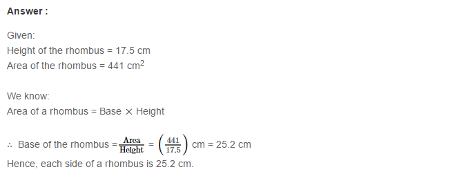 Mensuration RS Aggarwal Class 7 Maths Solutions Exercise 20C 16.1