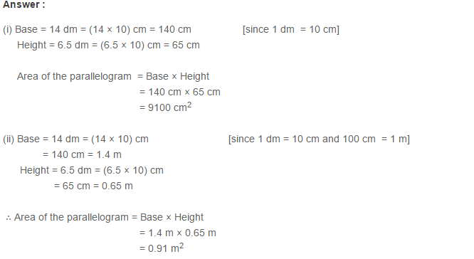 Mensuration RS Aggarwal Class 7 Maths Solutions Exercise 20C 4.1