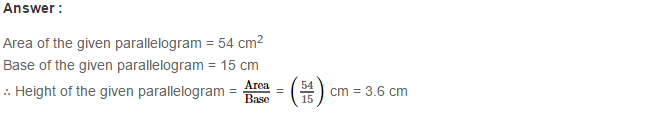 Mensuration RS Aggarwal Class 7 Maths Solutions Exercise 20C 5.1