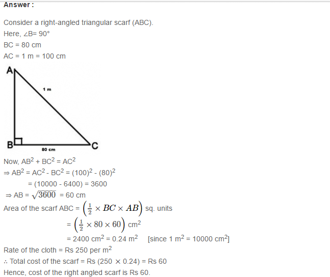 Mensuration RS Aggarwal Class 7 Maths Solutions Exercise 20D 10.1