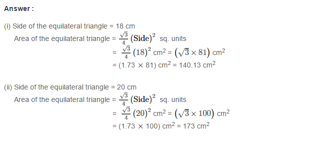 Mensuration RS Aggarwal Class 7 Maths Solutions Exercise 20D 11.1