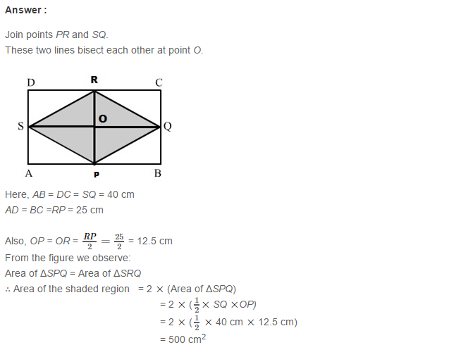 Mensuration RS Aggarwal Class 7 Maths Solutions Exercise 20D 23.1