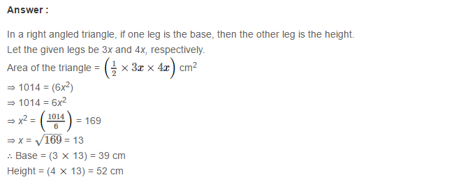 Mensuration RS Aggarwal Class 7 Maths Solutions Exercise 20D 9.1