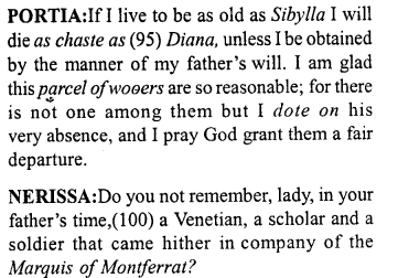 Merchant of Venice Act 1, Scene 2 Translation Meaning Annotations 12