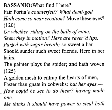 Merchant of Venice Act 3, Scene 2 Translation Meaning Annotations 10