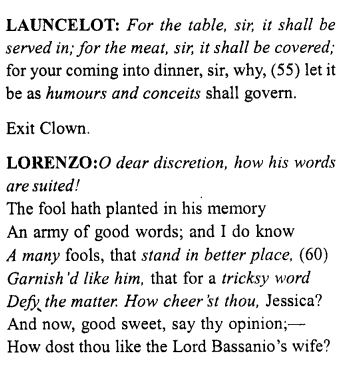 Merchant of Venice Act 3, Scene 5 Translation Meaning Annotations 5