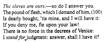 Merchant of Venice Act 4, Scene 1 Translation Meaning Annotations 9