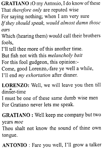 Merchant of Venice Workbook Answers Act 1, Scene I 8