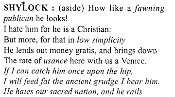 Merchant of Venice Workbook Answers Act I, Scene III 2