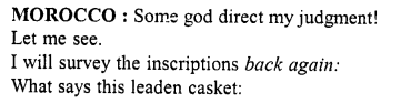 Merchant of Venice Workbook Answers Act II, Scene VII 1