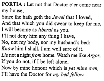 Merchant of Venice Workbook Answers Act V, Scene I 8