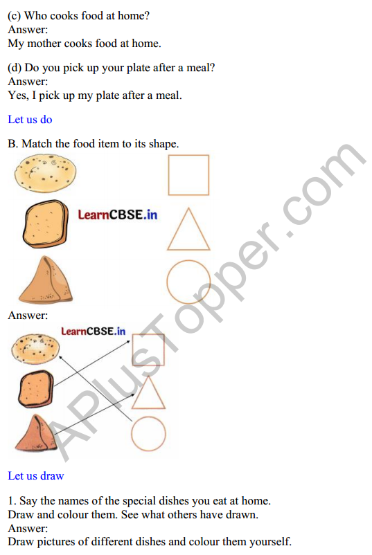 Mridang Class 1 English Solutions Chapter 7 The Food We Eat 3